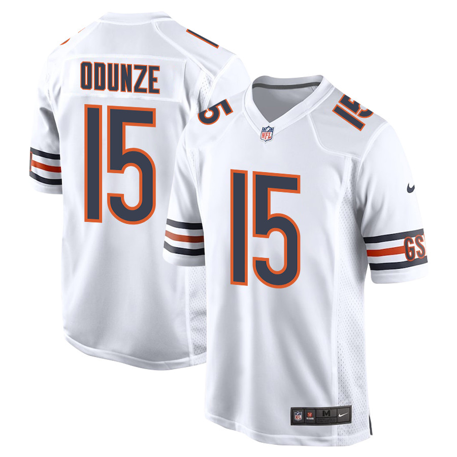 Rome Odunze 15 Chicago Bears 2024 NFL Draft First Round Pick Player Game Men Jersey - White JS7078 nicesnker