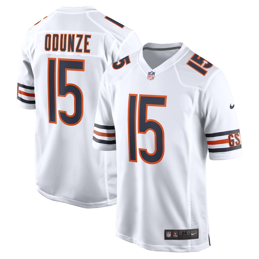 Rome Odunze 15 Chicago Bears Game Men Jersey - White JS4468 nicesnker