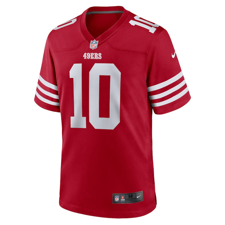 Alternative view of Ronnie Bell 10 San Francisco 49ers Game Men Jersey - Scarlet JS1255 nicesnker