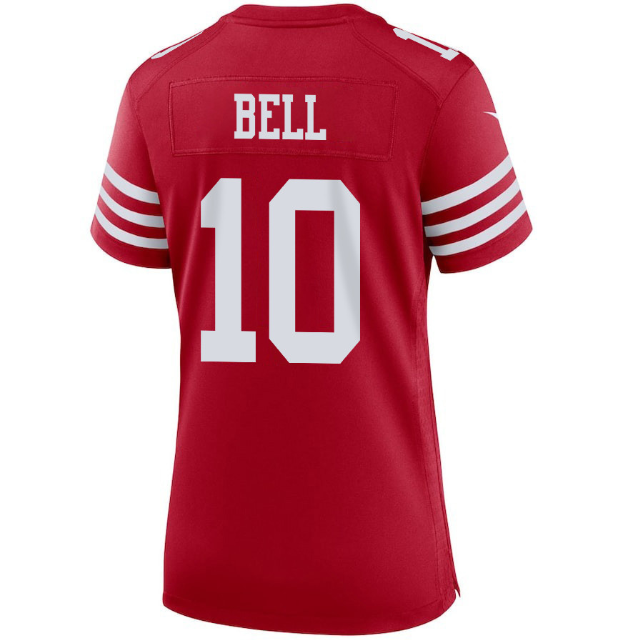 Ronnie Bell 10 San Francisco 49ers Super Bowl LVIII Patch Game Women Jersey - Scarlet JS6397 nicesnker - Image 3