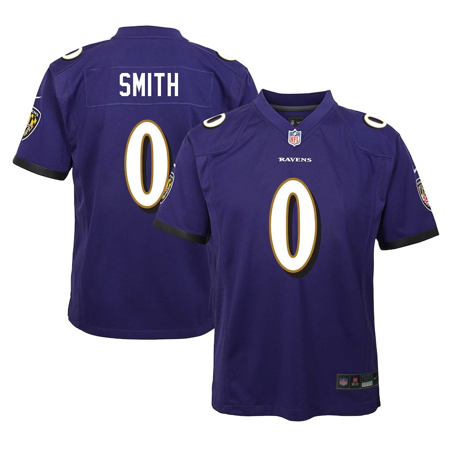 Roquan Smith 0 Baltimore Ravens Team Player Game YOUTH Jersey - Purple JS2919 nicesnker