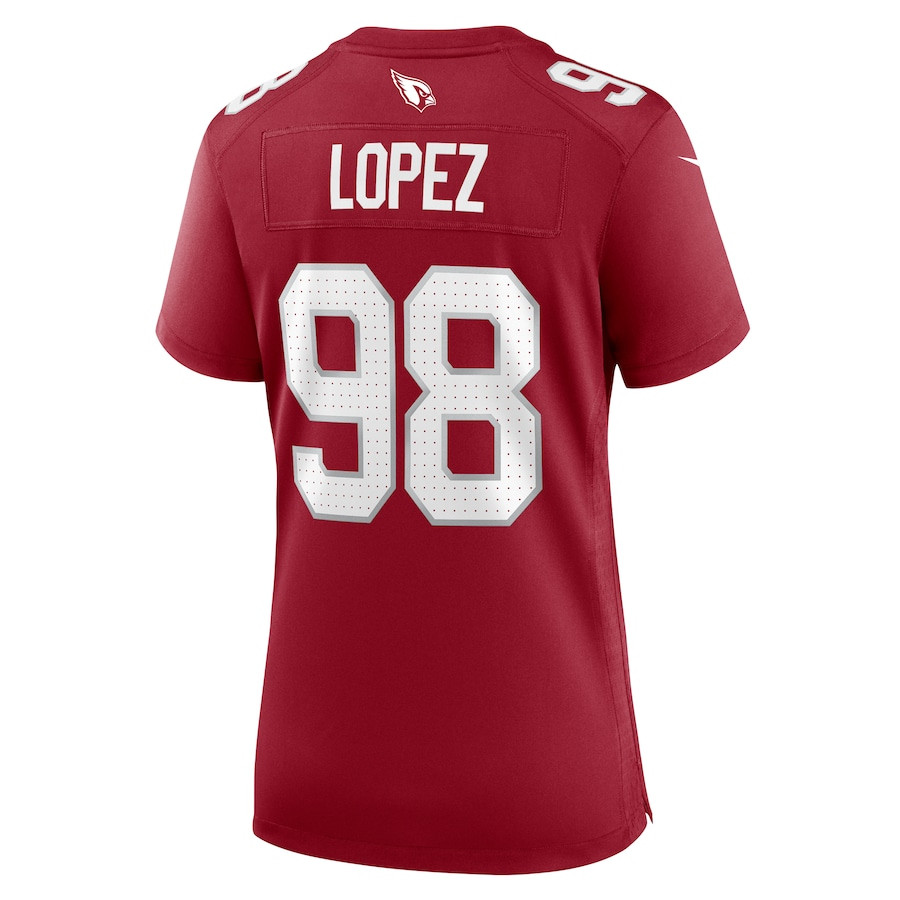 Roy Lopez 98 Arizona Cardinals Women's Game Jersey - Cardinal JS7035 nicesnker - Image 3