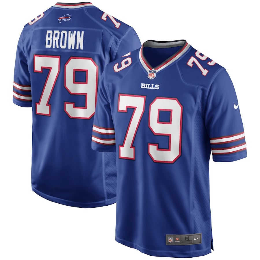 Ruben Brown 79 Buffalo Bills Game Retired Jersey - Royal JS7757 nicesnker