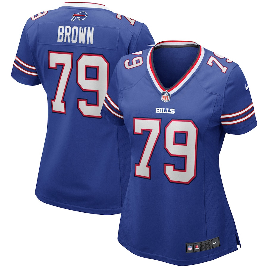Ruben Brown 79 Buffalo Bills Women Game Retired Jersey - Royal JS9930 nicesnker