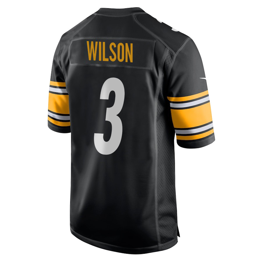 Alternative view of Russell Wilson 3 Pittsburgh Steelers Game Men Jersey - Black JS9956 nicesnker
