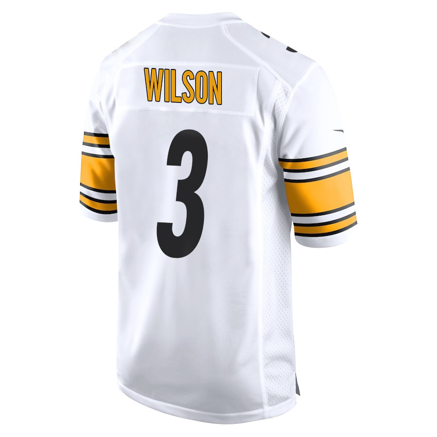 Alternative view of Russell Wilson 3 Pittsburgh Steelers Game Men Jersey - White JS9298 nicesnker