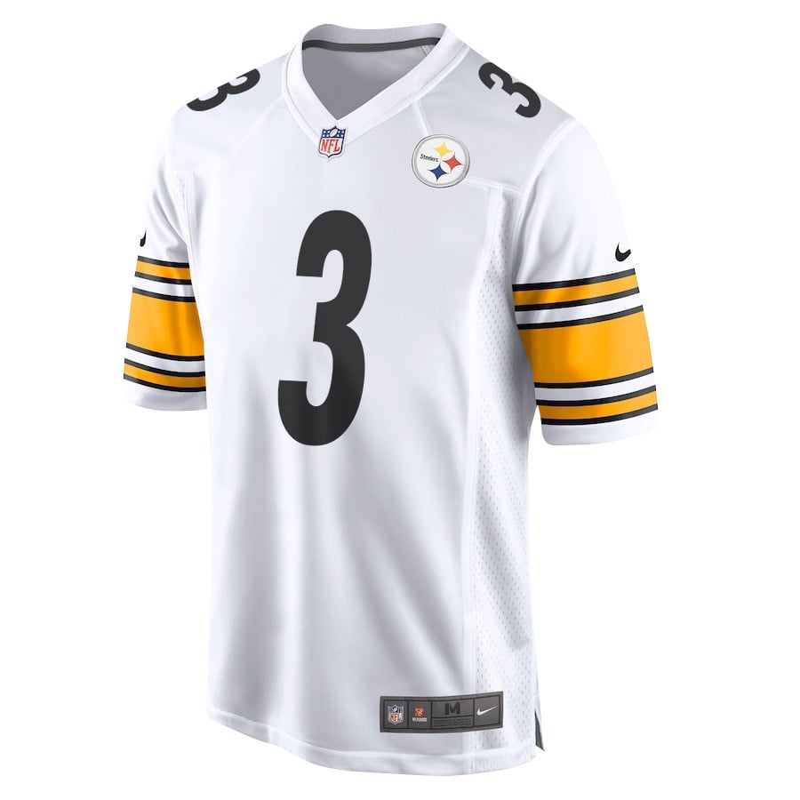 Russell Wilson 3 Pittsburgh Steelers Game Men Jersey - White JS9298 nicesnker - Image 3
