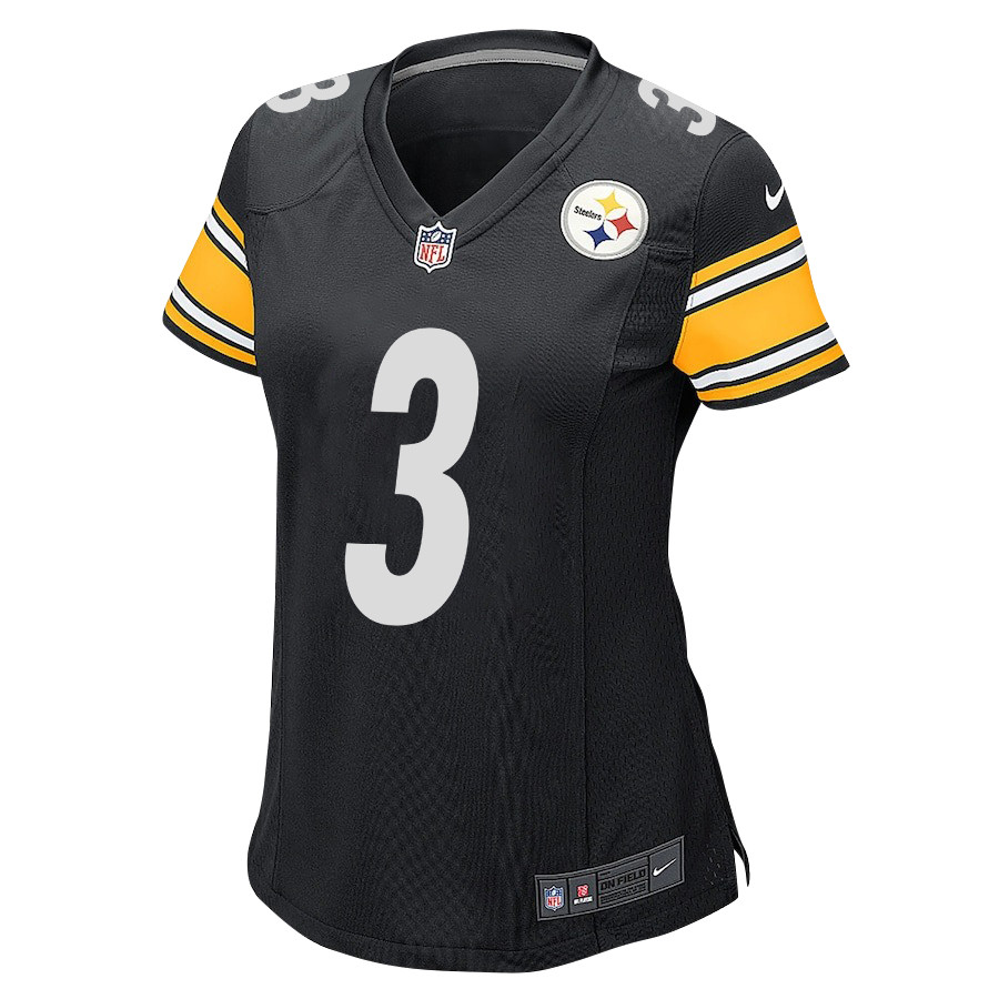 Russell Wilson 3 Pittsburgh Steelers Game Women Jersey - Black JS7060 nicesnker - Image 3