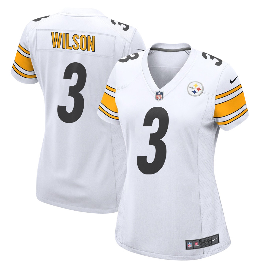 Russell Wilson 3 Pittsburgh Steelers Game Women Jersey - White JS3531 nicesnker