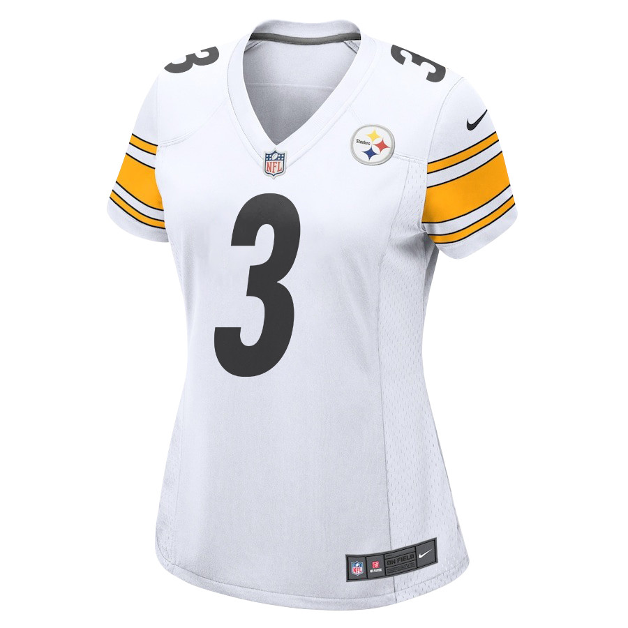 Russell Wilson 3 Pittsburgh Steelers Game Women Jersey - White JS3531 nicesnker - Image 3