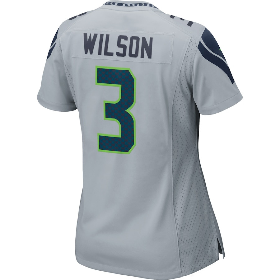 Russell Wilson 3 Seattle Seahawks Women Game Jersey - Gray JS4203 nicesnker - Image 3
