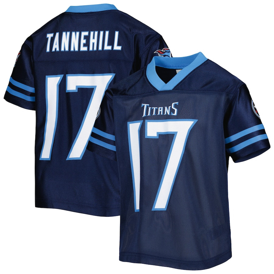 Ryan Tannehill 17 Tennessee Titans YOUTH Jersey - Navy JS2270 nicesnker