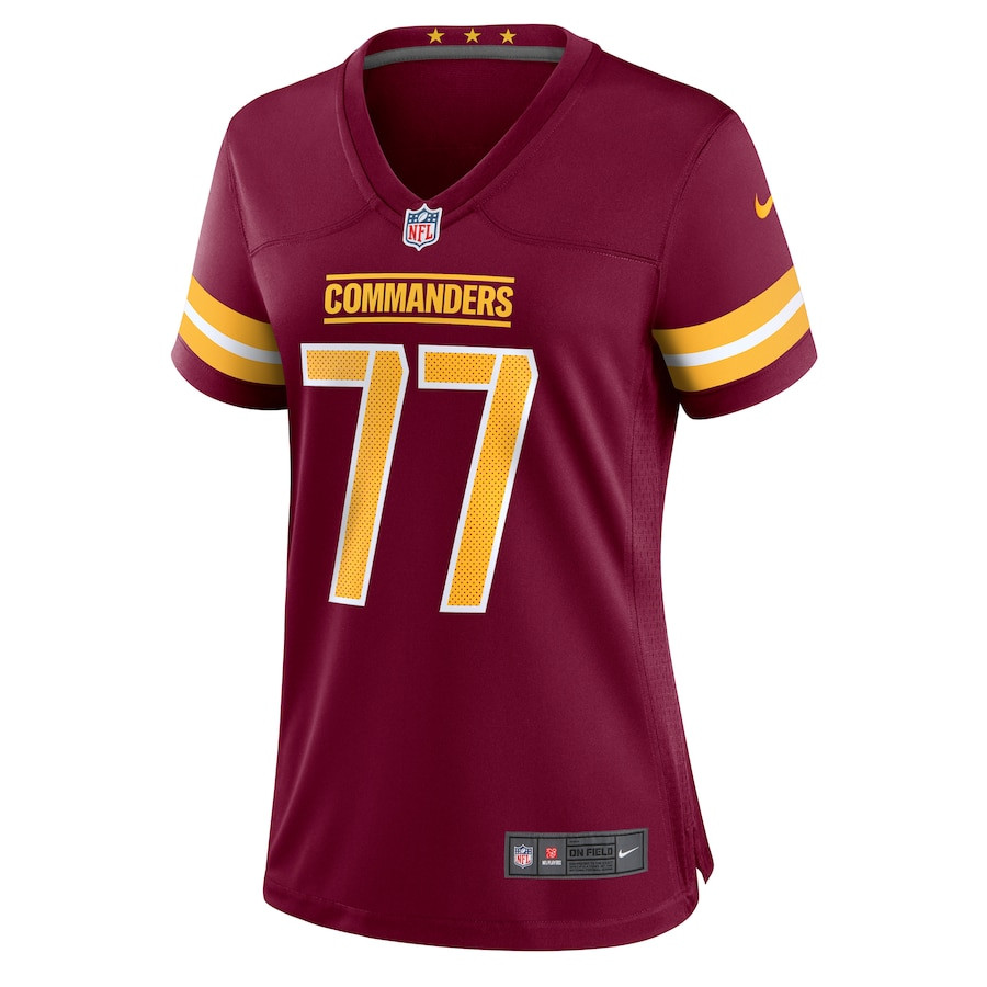 Alternative view of Saahdiq Charles 77 Washington Commanders Women Game Jersey - Burgundy JS7354 nicesnker