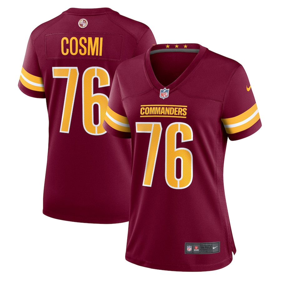 Sam Cosmi 76 Washington Commanders Women Game Jersey - Burgundy JS6136 nicesnker