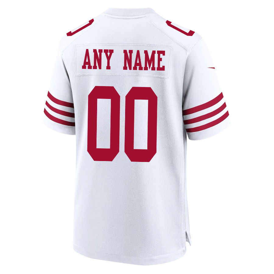 San Francisco 49ers Super Bowl LVIII Patch Game Men Custom Jersey - White JS4015 nicesnker - Image 3
