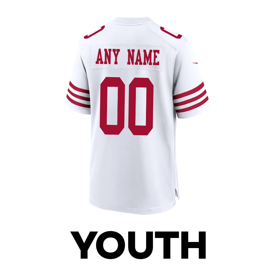 San Francisco 49ers Super Bowl LVIII Thanks For Memories Game Custom YOUTH Jersey - White JS9519 nicesnker - Image 3