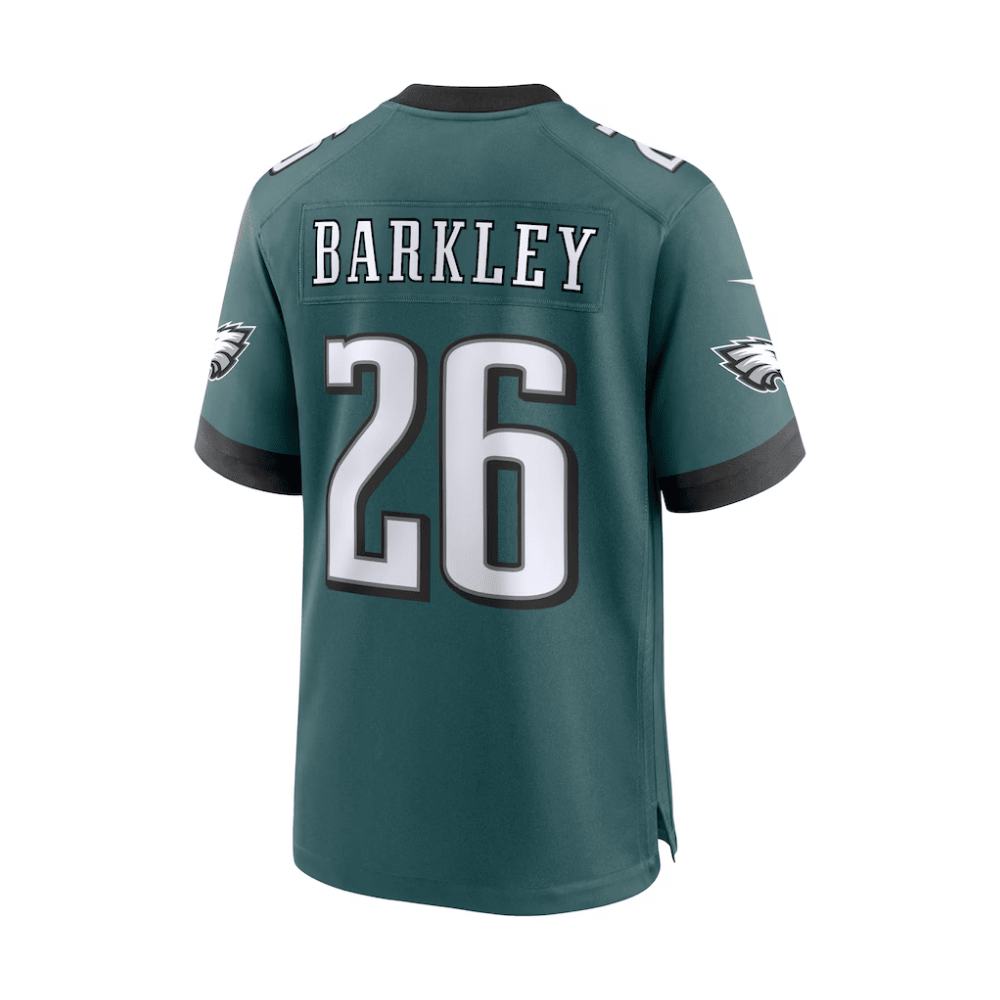 Saquon Barkley 26 Philadelphia Eagles 2025 Pro Bowl Patch Game Men Jersey - Midnight Green JS7829 nicesnker - Image 3