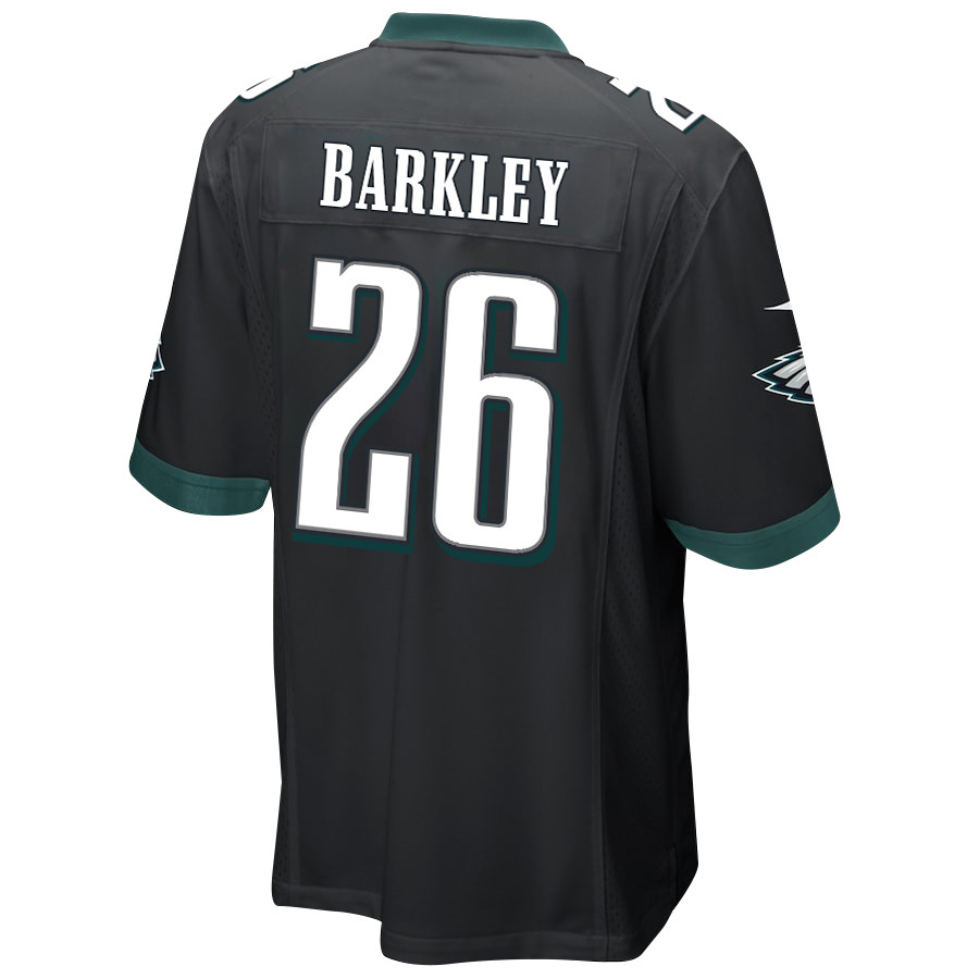 Saquon Barkley 26 Philadelphia Eagles Alternate Game Men Jersey - Black JS7393 nicesnker - Image 3