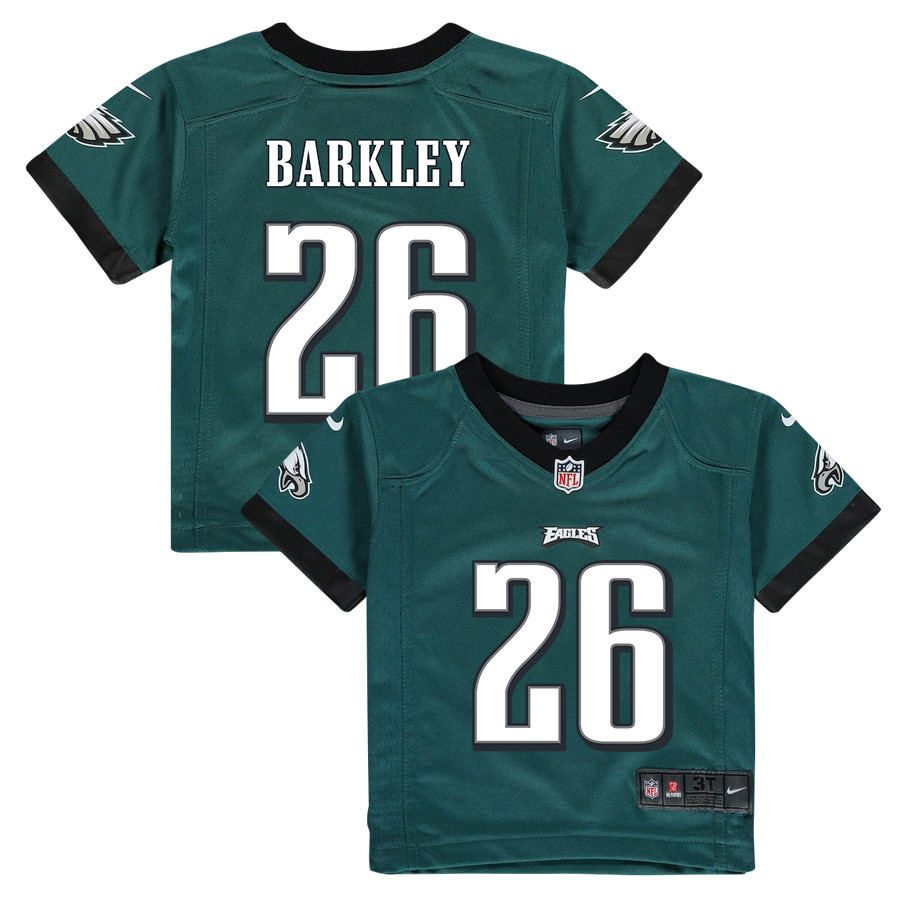 Saquon Barkley 26 Philadelphia Eagles Game YOUTH Jersey - Midnight Green JS3172 nicesnker