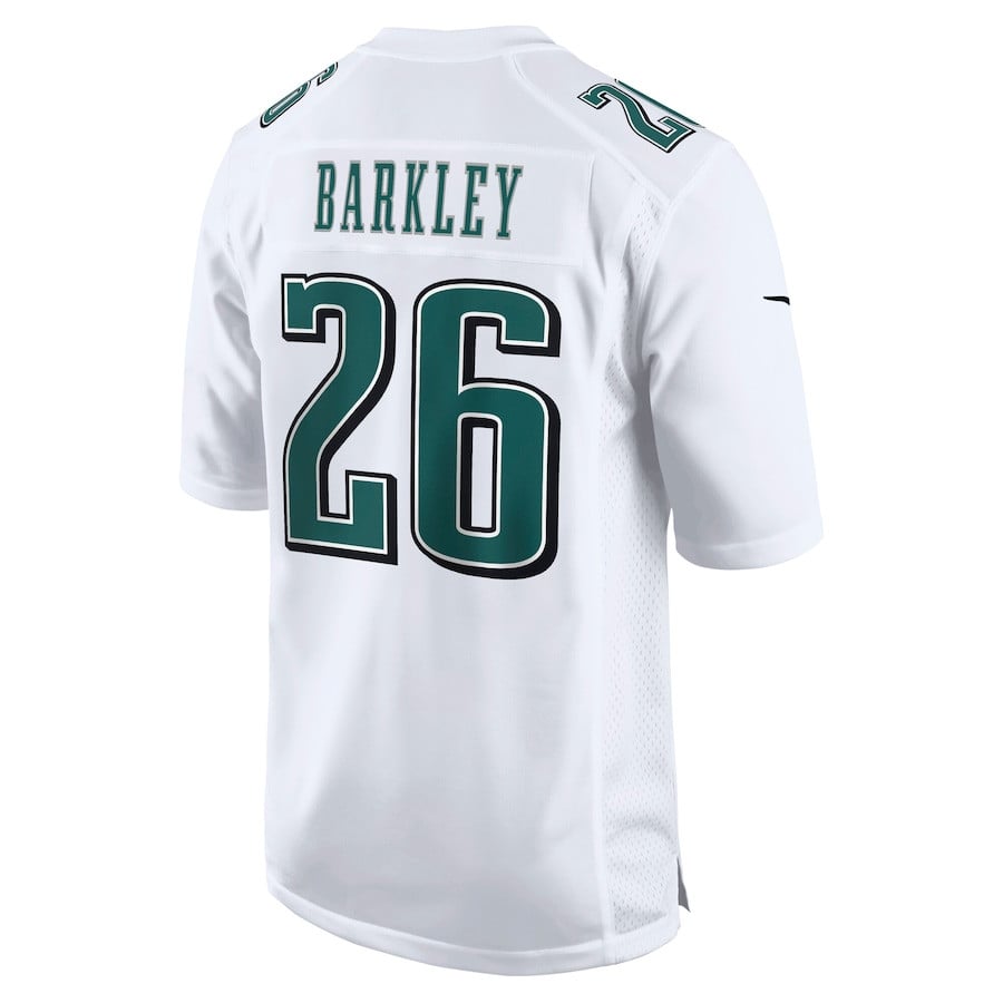 Saquon Barkley 26 Philadelphia Eagles Super Bowl LIX Fashion Game Player Jersey - Tundra White JS7934 nicesnker - Image 3