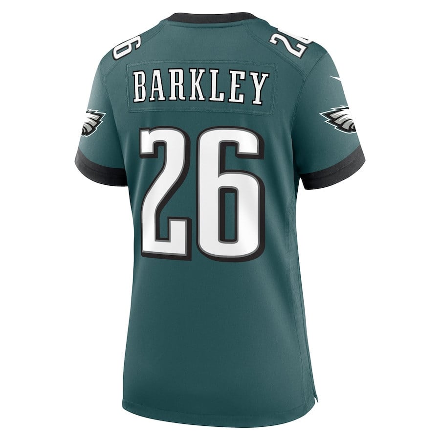 Saquon Barkley #26 Philadelphia Eagles Super Bowl LIX Women's Jersey - Midnight Green JS9901 nicesnker - Image 3