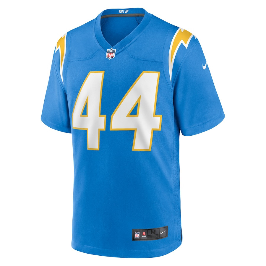 Alternative view of Scott Matlock 44 Los Angeles Chargers Team Game Men Jersey - Powder Blue JS5227 nicesnker
