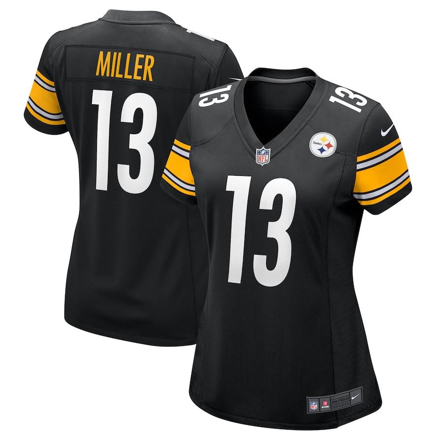 Scotty Miller 13 Pittsburgh Steelers Women's Game Jersey - Black JS9910 nicesnker