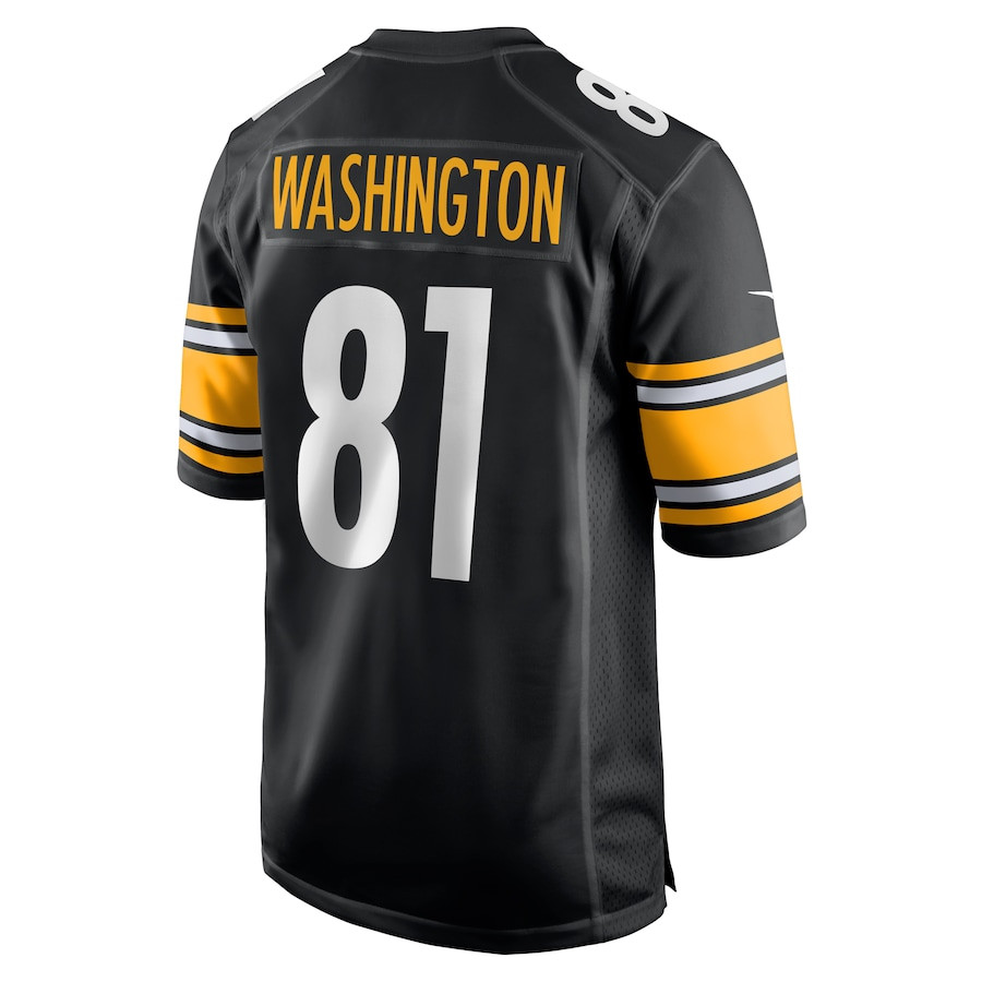 Scotty Washington 81 Pittsburgh Steelers Game Men Jersey - Black JS5193 nicesnker - Image 3