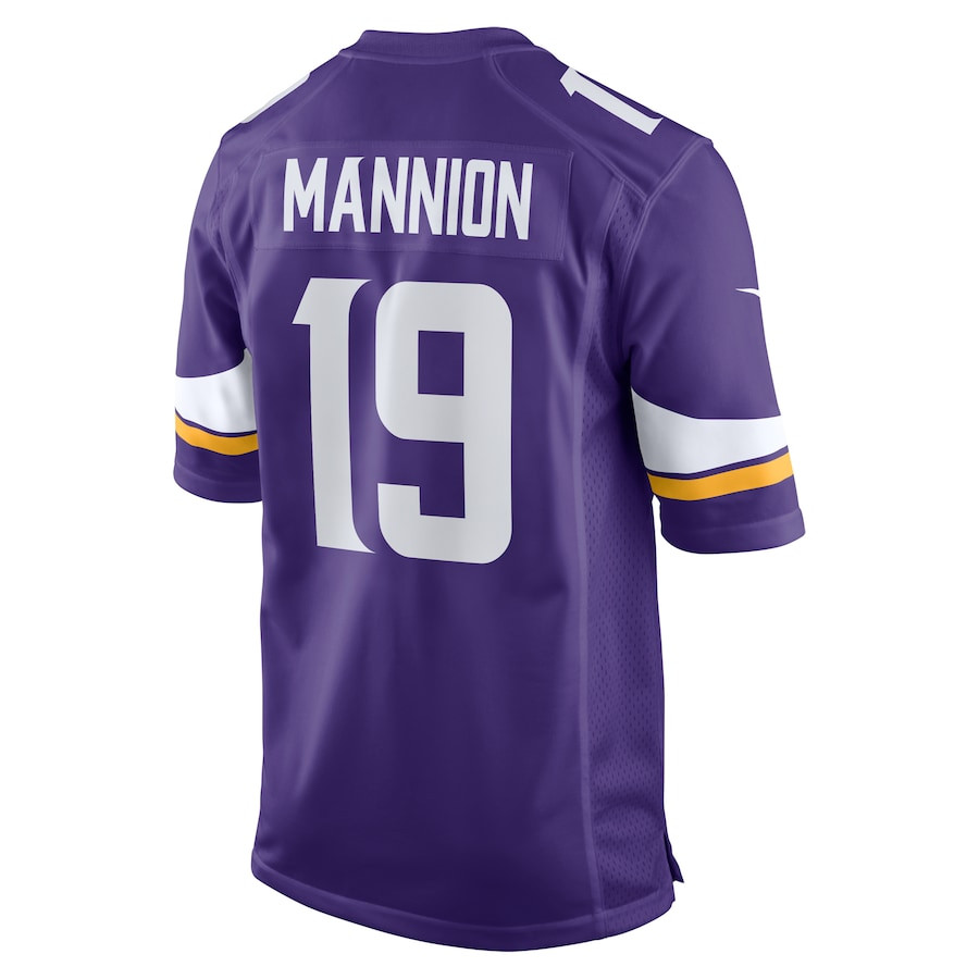 Sean Mannion 19 Minnesota Vikings Game Men Jersey - Purple JS7895 nicesnker - Image 3