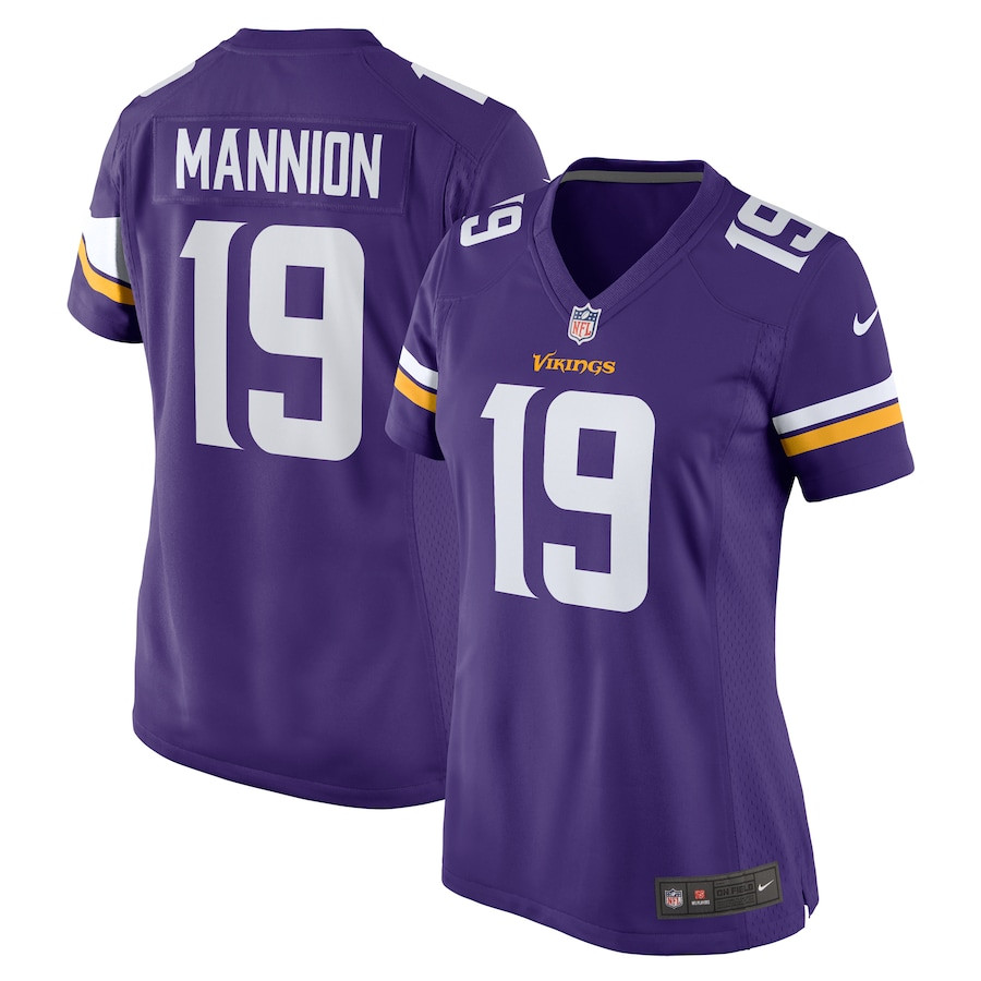 Sean Mannion 19 Minnesota Vikings Women Game Jersey - Purple JS2873 nicesnker