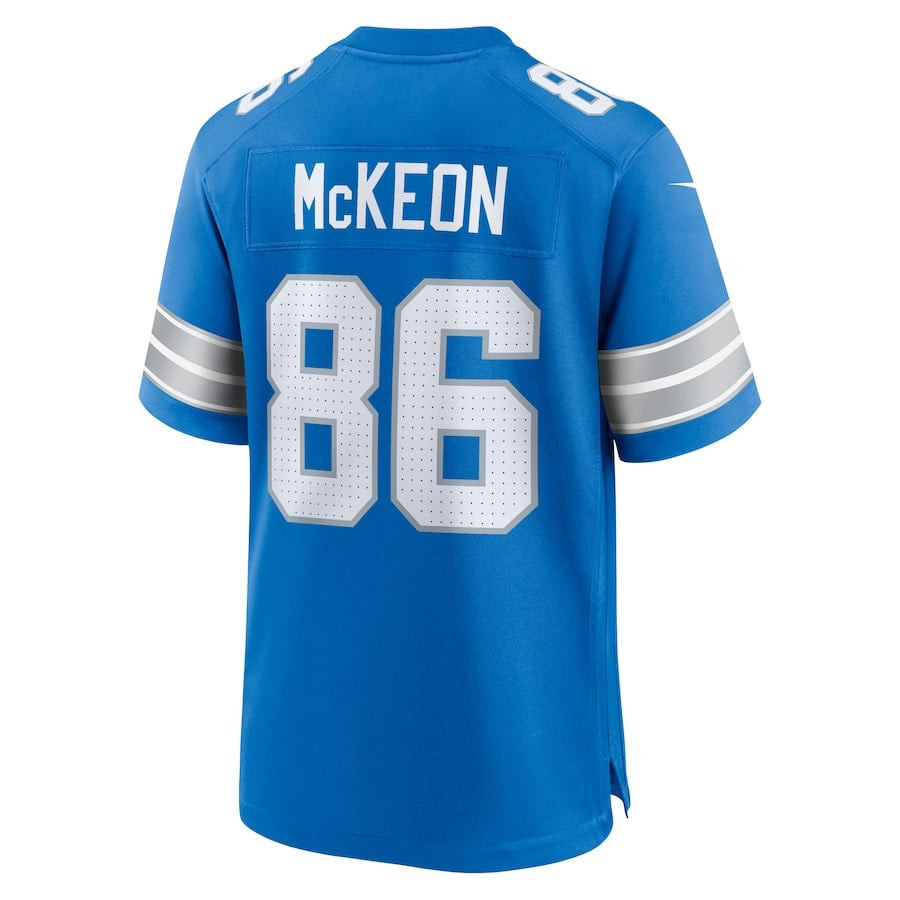 Sean McKeon 86 Detroit Lions Game Men Jersey - Blue JS6342 nicesnker - Image 3