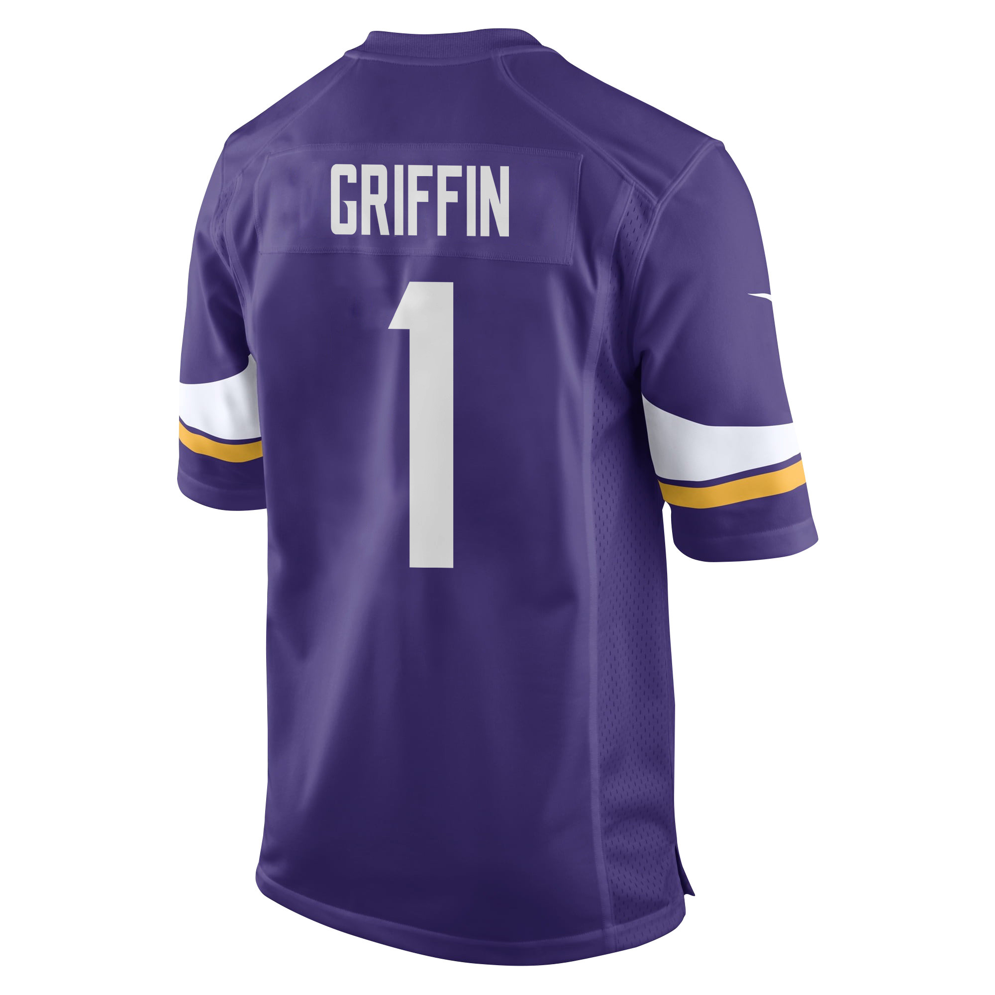 Alternative view of Shaq Griffin 1 Minnesota Vikings Super Bowl LIX New Orleans Patch Game Men Jersey - Purple JS9950 nicesnker