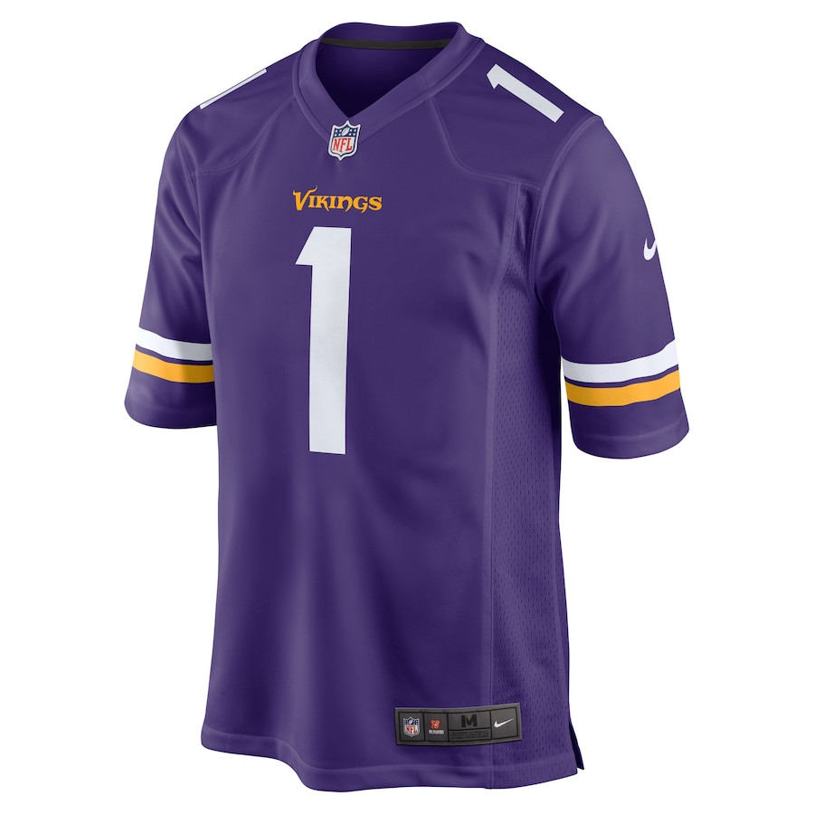 Alternative view of Shaquill Griffin 1 Minnesota Vikings Team Game Men Jersey - Purple JS6769 nicesnker