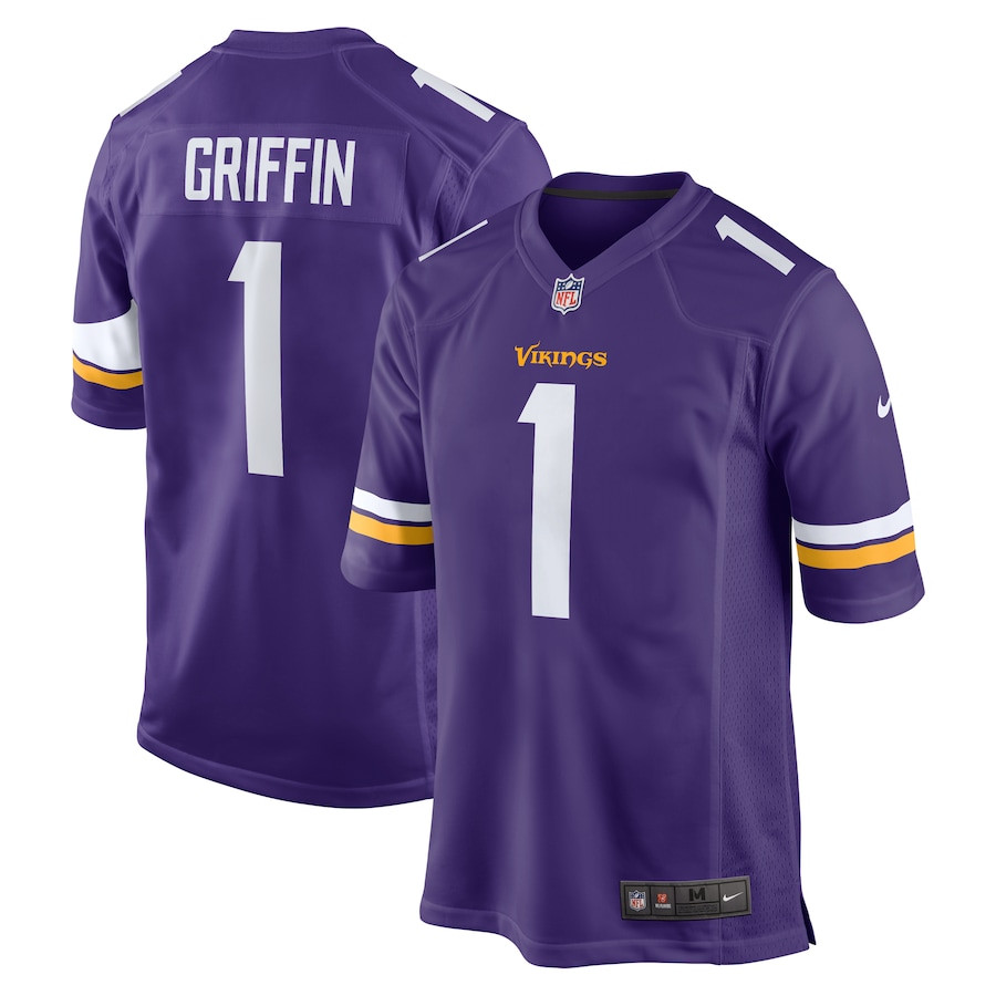 Shaquill Griffin 1 Minnesota Vikings Team Game Men Jersey - Purple JS6769 nicesnker