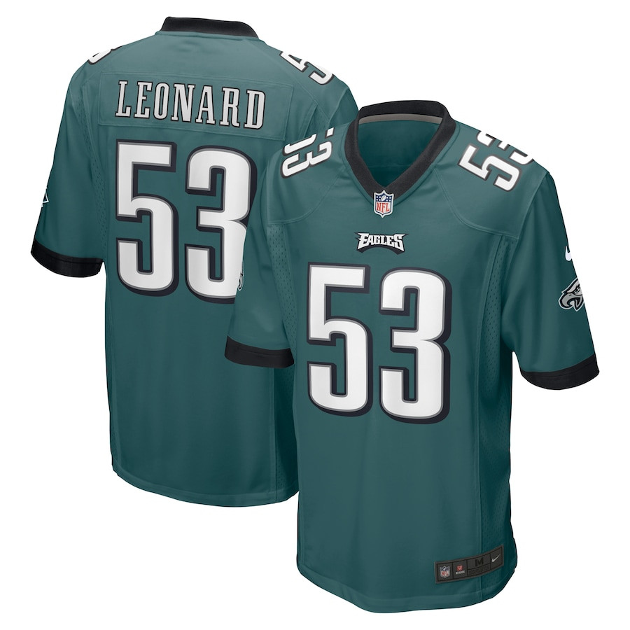 Shaquille Leonard 53 Philadelphia Eagles Game Men Jersey - Midnight Green JS5534 nicesnker