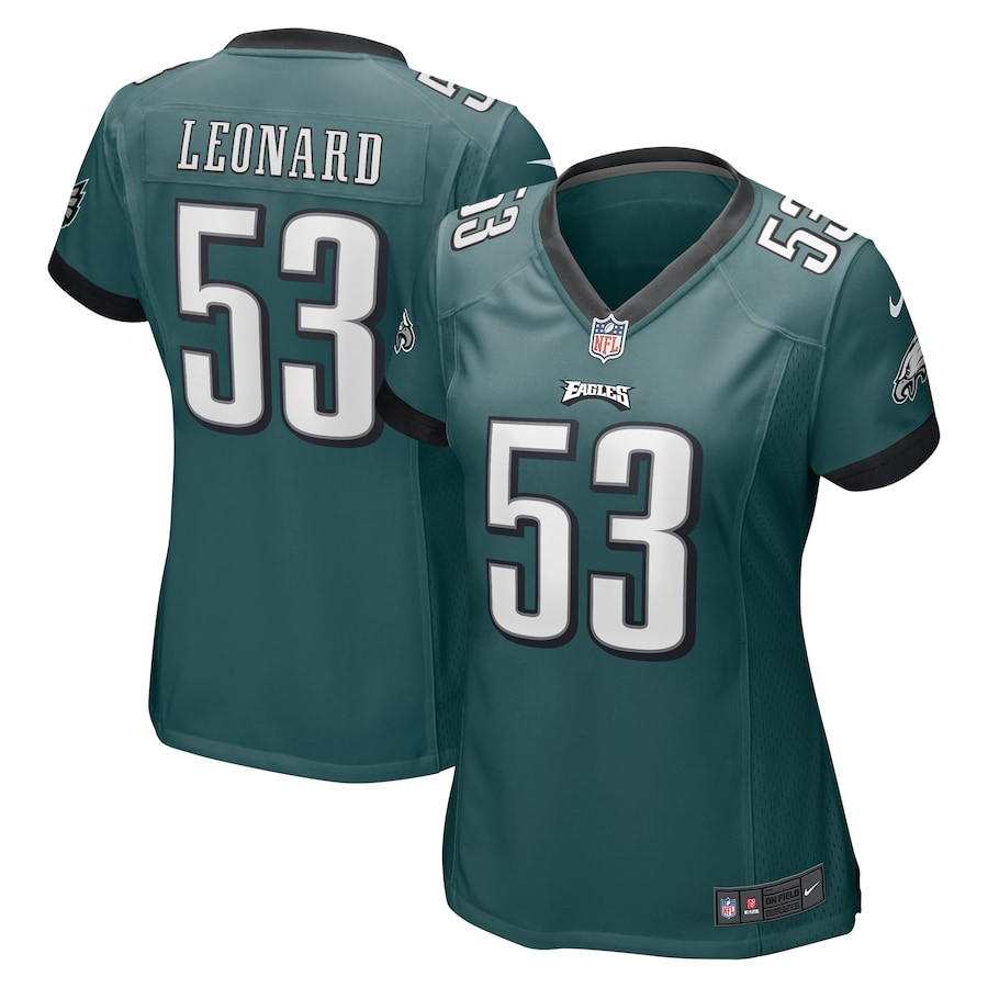 Shaquille Leonard 53 Philadelphia Eagles Women Game Jersey - Midnight Green JS6915 nicesnker