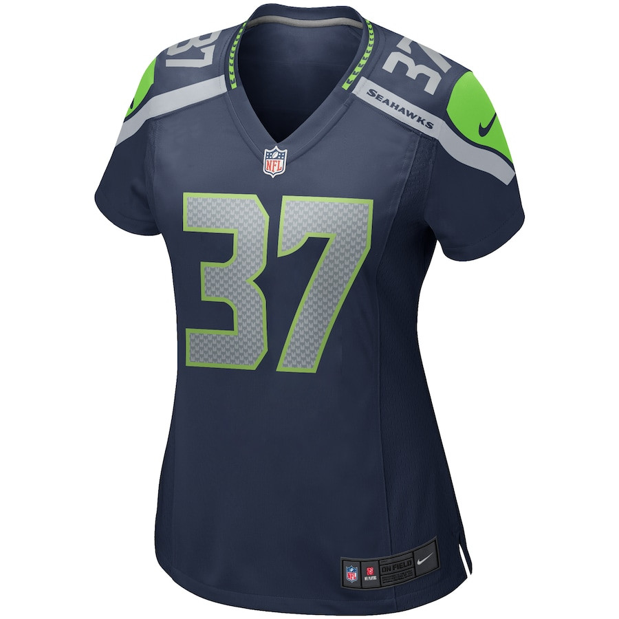 Alternative view of Shaun Alexander 37 Seattle Seahawks Women Game Retired Jersey - College Navy JS2827 nicesnker