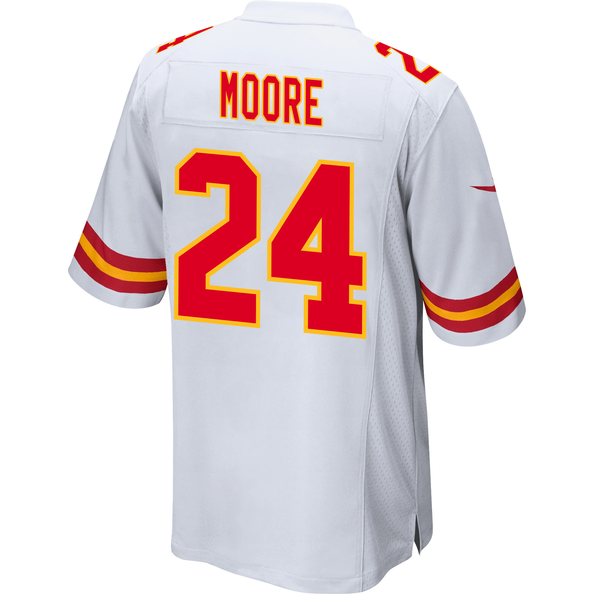 Skyy Moore 24 Kansas City Chiefs Super Bowl LVIII Champions 4X Game Men Jersey - White JS5784 nicesnker - Image 3