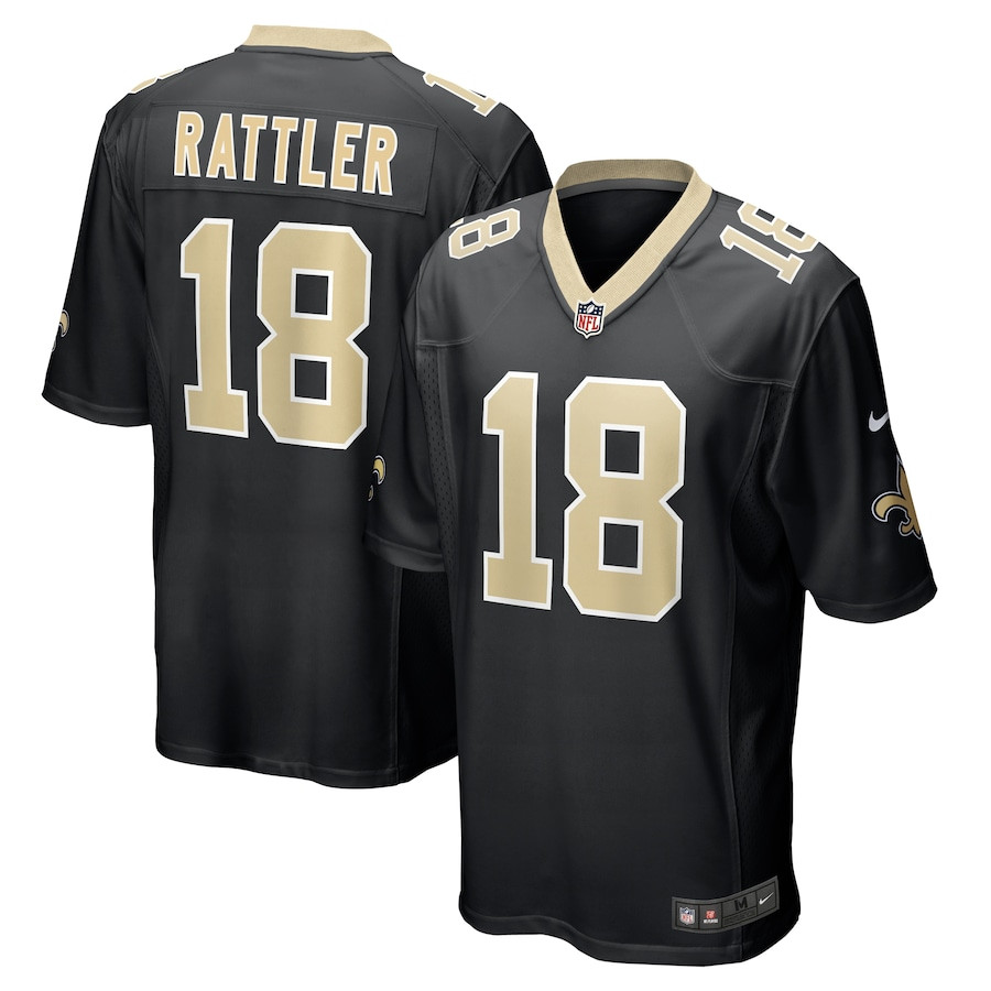 Spencer Rattler 18 New Orleans Saints Game Men Jersey - Black JS4035 nicesnker