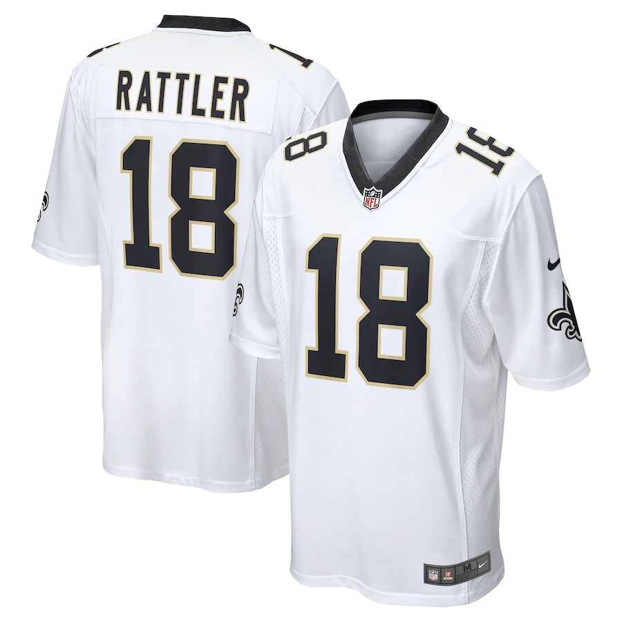 Spencer Rattler 18 New Orleans Saints Game Men Jersey - White JS4026 nicesnker