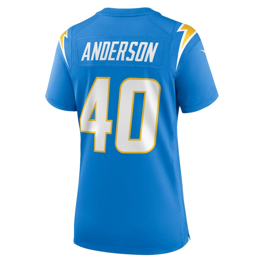 Stephen Anderson 40 Los Angeles Chargers Game Women Jersey - Powder Blue JS7818 nicesnker - Image 3
