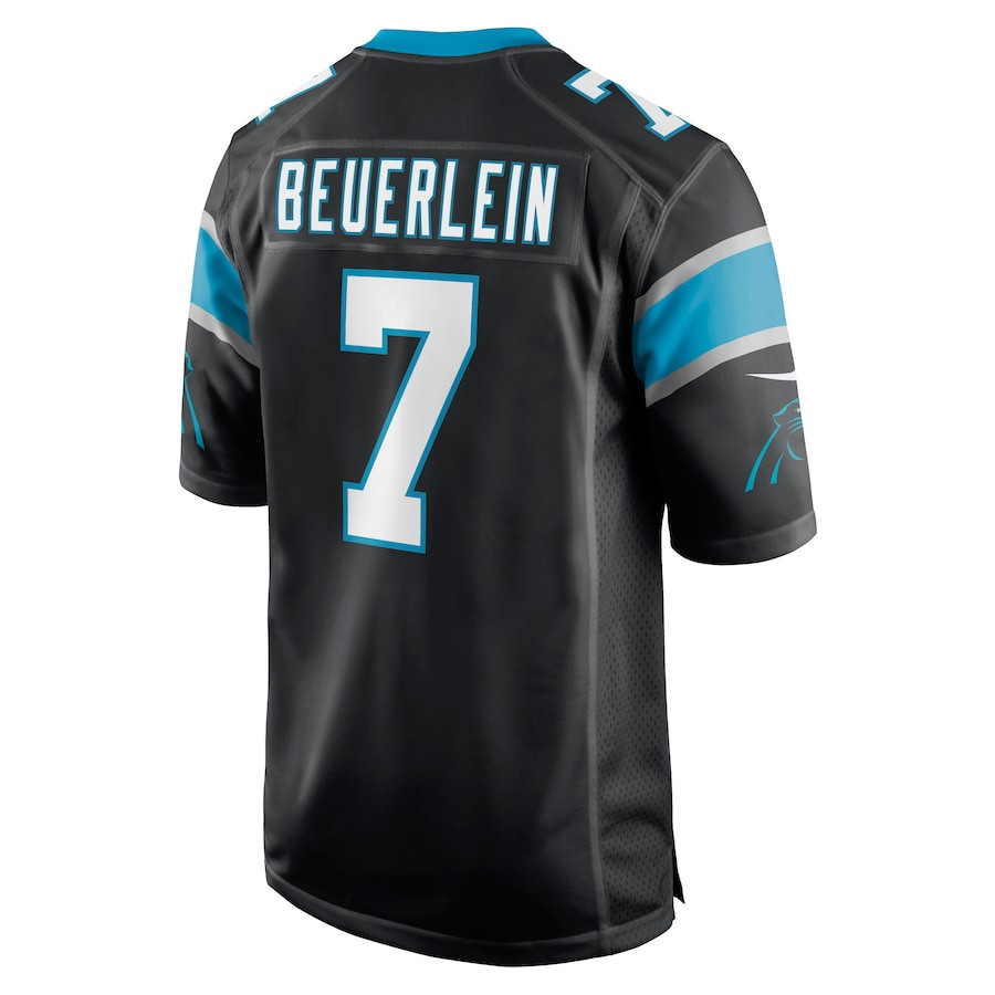 Steve Beuerlein 7 Carolina Panthers Men Retired Jersey - Black JS4986 nicesnker - Image 3