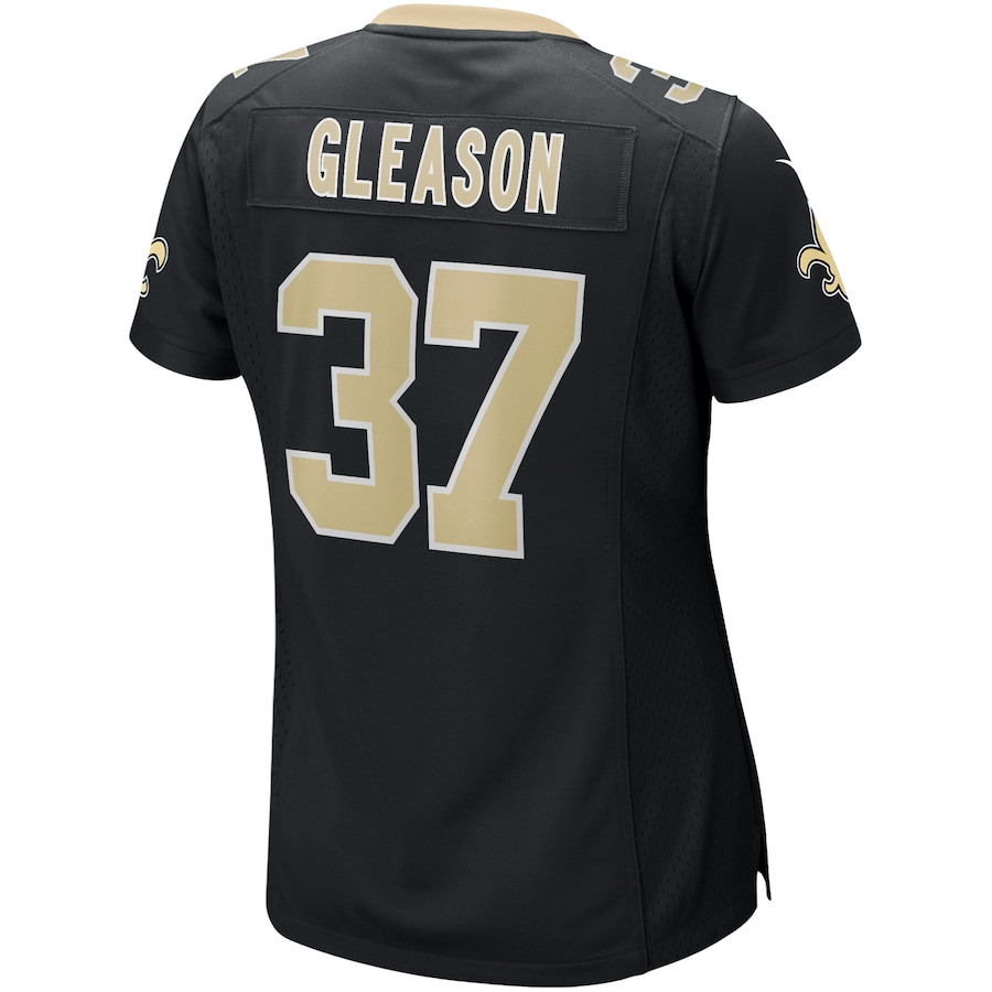 Steve Gleason 37 New Orleans Saints Women Game Retired Jersey - Black JS1302 nicesnker - Image 3