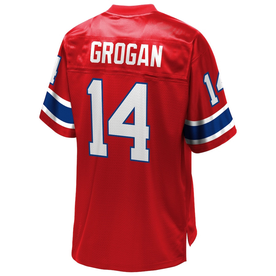 Steve Grogan 14 New England Patriots Pro Line Vintage Men Retired Jersey - Red JS7073 nicesnker - Image 3