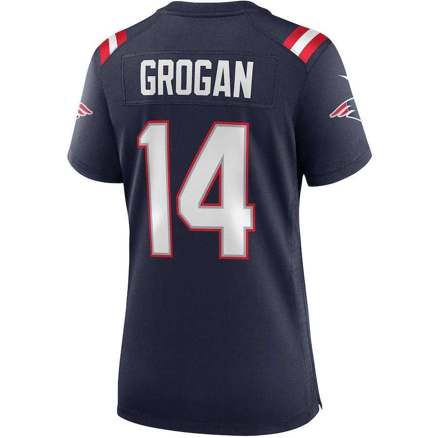 Steve Grogan 14 New England Patriots Women Game Retired Jersey - Navy JS5673 nicesnker - Image 3
