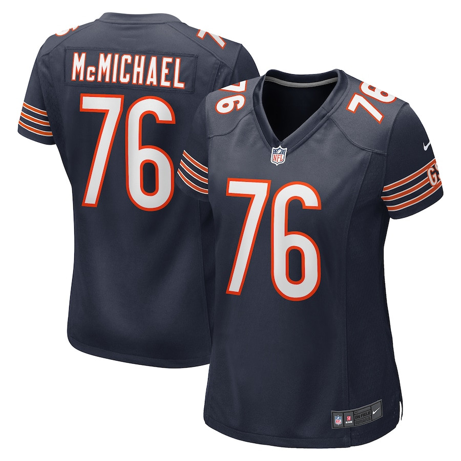 Steve McMichael 76 Chicago Bears Women Retired Player Game Jersey - Navy JS8626 nicesnker