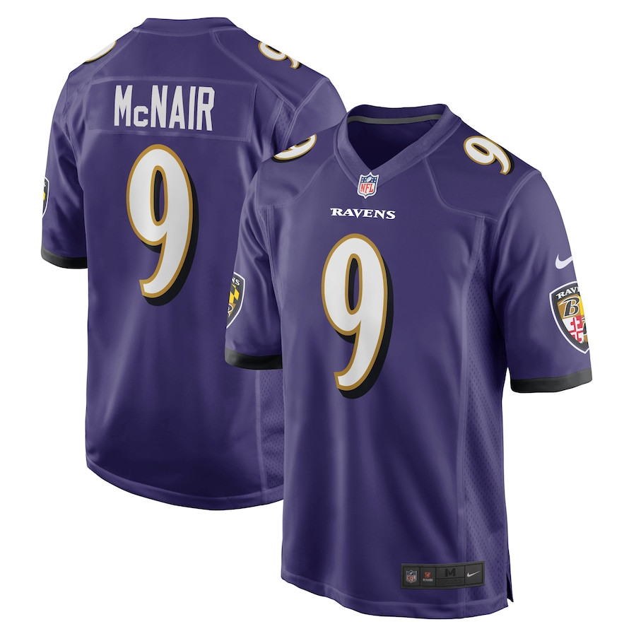 Steve McNair 9 Baltimore Ravens Men Game Retired Jersey - Purple JS6958 nicesnker
