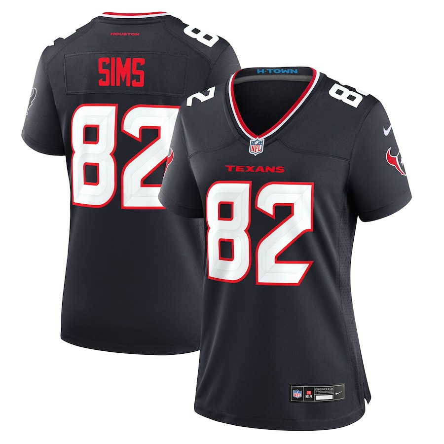 Steven Sims 82 Houston Texans Women Team Game Jersey - Navy JS5925 nicesnker