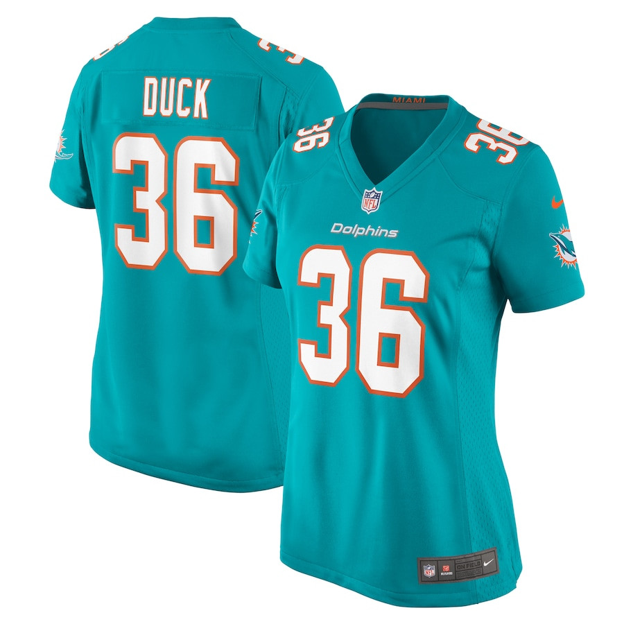 Storm Duck 36 Miami Dolphins Women's Game Jersey - Aqua JS2662 nicesnker