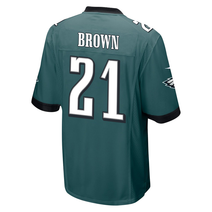 Alternative view of Sydney Brown 21 Philadelphia Eagles Super Bowl LIX Champions Patch Game Men Jersey - Midnight Green JS1491 nicesnker